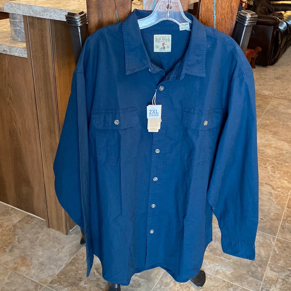 Redhead 2XL button up shirt